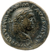 Dupondius - Vitellius PAX AVGVSTI S C; Pax obverse image