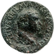 Dupondius - Vitellius PAX AVGVSTI S C; Roma obverse image