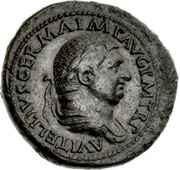 Dupondius - Vitellius CONCORDIA AVGVSTI S C; Concordia obverse image