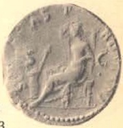 Dupondius - Vespasian SECVRITAS P ROMANI S C; Securitas, Rome, 71 reverse image