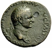 Dupondius - Vespasian VICTORIA AVG S C; Victory obverse image