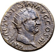 Dupondius - Vespasian AEQVITAS AVGVSTI S C; Aequitas obverse image
