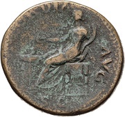 Dupondius - Vespasian CONCORDIA AVG S C; Concordia, Rome, 71 reverse image