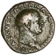 Dupondius - Vespasian CONCORDIA AVGVSTI S C; Concordia obverse image