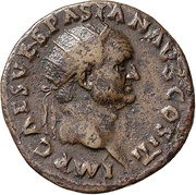 Dupondius - Vespasian CONCORDIA AVGVSTI S C; Concordia obverse image