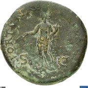 Dupondius - Vespasian FORTVNAE REDVCI S C; Fortuna, Rome, 71 reverse image