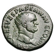Dupondius - Vespasian IVDAEA CAPTA S C; Judaea obverse image
