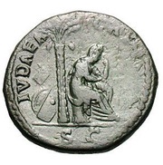 Dupondius - Vespasian IVDAEA CAPTA S C; Judaea, Rome, 71 reverse image