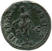Dupondius - Vespasian LIBERTAS PVBLICA S C; Libertas, Rome, 71 reverse image