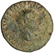 Dupondius - Vespasian TVTELA AVGVSTI S C; Tutela obverse image