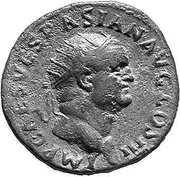 Dupondius - Vespasian VICTORIA AVG S C; Victory and Judaea obverse image