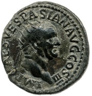 Dupondius - Vespasian VICTORIA NAVALIS S C; Victory obverse image