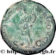 Dupondius - Vespasian FORTVNAE REDVCI S C; Fortuna, Rome, 71 reverse image