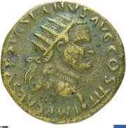 Dupondius - Vespasian S C; Victory obverse image