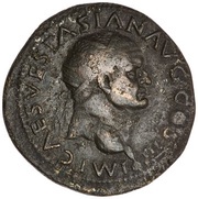 Dupondius - Vespasian S C; Victory obverse image