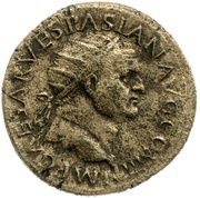 Dupondius - Vespasian S C; Victory obverse image
