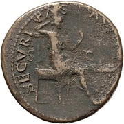 Dupondius - Vespasian SECVRITAS AVGVSTI S C; Securitas, Rome, 71 reverse image