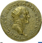Dupondius - Vespasian VICTORIA NAVALIS S C; Victory obverse image