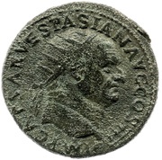 Dupondius - Vespasian VICTORIA NAVALIS S C; Victory obverse image