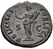 Dupondius - Titus FELICITAS PVBLICA S C; Felicitas, Rome, 72 reverse image