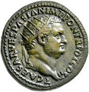 Dupondius - Titus FELICITAS PVBLICA S C; Felicitas obverse image