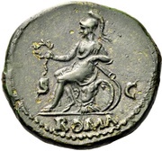 Dupondius - Titus ROMA S C; Roma, Rome, 72 reverse image