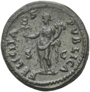 Dupondius - Titus FELICITAS PVBLICA S C; Felicitas, Rome, 72 reverse image
