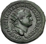 Dupondius - Titus ROMA VICTRIX S C; Roma and Victory obverse image