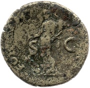 Dupondius - Vespasian FORTVNAE REDVCI S C; Fortuna, Rome, 72 reverse image