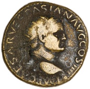 Dupondius - Vespasian PAX AVG S C; Pax obverse image