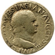 Dupondius - Vespasian ROMA S C; Roma obverse image