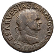 Dupondius - Vespasian S C; Victory obverse image
