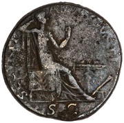 Dupondius - Vespasian SECVRITAS AVGVSTI S C; Securitas, Rome, 72 reverse image