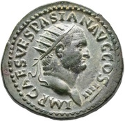 Dupondius - Vespasian CONCORDIA AVGVSTI S C; Concordia obverse image