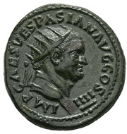 Dupondius - Vespasian ROMA S C; Roma obverse image