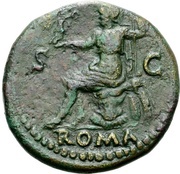 Dupondius - Vespasian ROMA S C; Roma, Rome, 73 reverse image