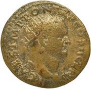 Dupondius - Titus ROMA VICTRIX S C; Roma and Victory obverse image