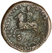 Dupondius - Domitian PRINCIP IVVENT S C, Rome, 73-74 reverse image