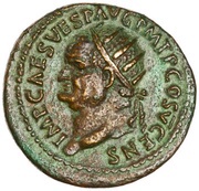 Dupondius - Vespasian FELICITAS PVBLICA S C; Felicitas obverse image