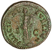 Dupondius - Vespasian FELICITAS PVBLICA S C; Felicitas, Rome, 74 reverse image