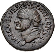 Dupondius - Vespasian FELICITAS PVBLICA S C; Felicitas obverse image