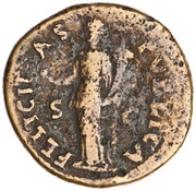 Dupondius - Titus FELICITAS PVBLICA S C; Felicitas, Rome, 74 reverse image