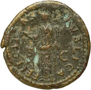 Dupondius - Titus FELICITAS PVBLICA S C; Felicitas, Rome, 74 reverse image