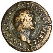 Dupondius - Vespasian PON MAX TR POT P P COS V CENS obverse image