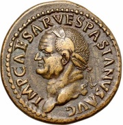 Dupondius - Vespasian PON MAX TR POT P P COS V CENS obverse image