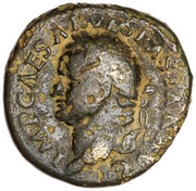 Dupondius - Vespasian TR POT COS III CENSOR obverse image