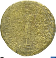 Dupondius - Domitian FELICITAS PVBLICA S C; Felicitas, Rome, 75-76 reverse image