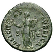 Dupondius - Domitian FELICITAS PVBLICA S C; Felicitas, Rome, 76-77 reverse image