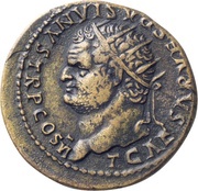 Dupondius - Titus CERES AVGVST S C; Ceres obverse image