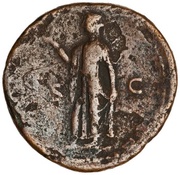 Dupondius - Domitian CERES AVGVST S C; Ceres, Rome, 77-78 reverse image